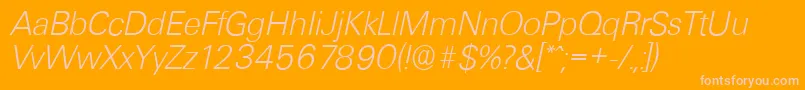 Шрифт UltimateserialXlightItalic – розовые шрифты на оранжевом фоне