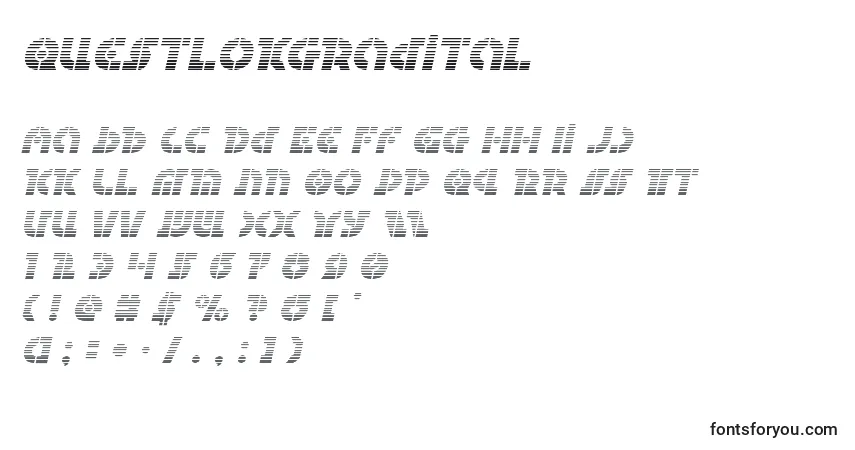 Fuente Questlokgradital - alfabeto, números, caracteres especiales