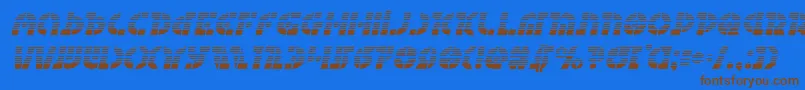 Police Questlokgradital – polices brunes sur fond bleu