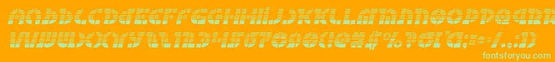 Questlokgradital Font – Green Fonts on Orange Background