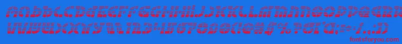 Questlokgradital Font – Red Fonts on Blue Background