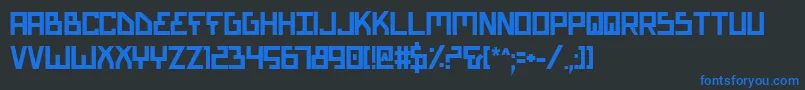 Biotypb Font – Blue Fonts on Black Background