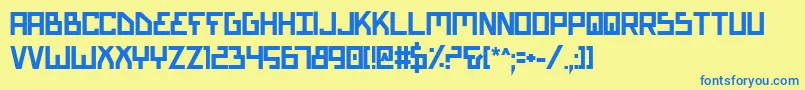 Biotypb Font – Blue Fonts on Yellow Background