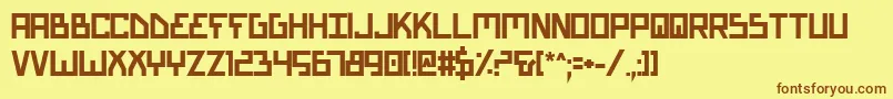 Biotypb Font – Brown Fonts on Yellow Background