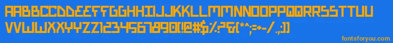 Biotypb Font – Orange Fonts on Blue Background