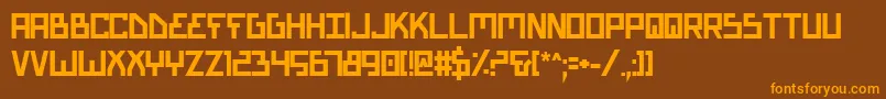 Biotypb Font – Orange Fonts on Brown Background