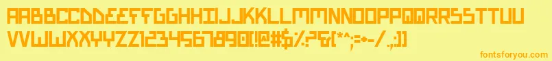 Biotypb Font – Orange Fonts on Yellow Background