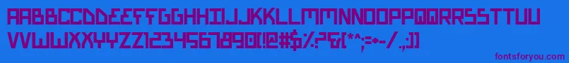 Biotypb Font – Purple Fonts on Blue Background