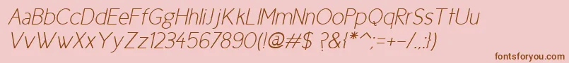Cicle Fina Italic Font – Brown Fonts on Pink Background