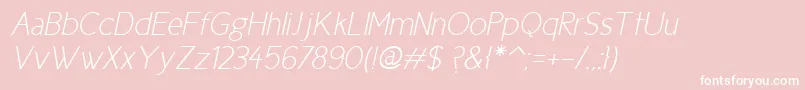 Cicle Fina Italic Font – White Fonts on Pink Background