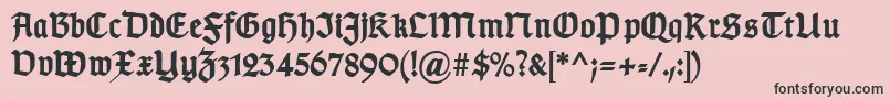 フォントTypographergotischDBold – ピンクの背景に黒い文字