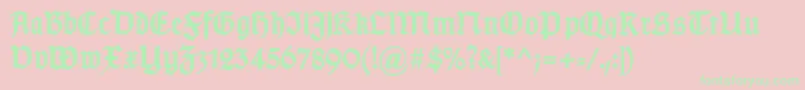 TypographergotischDBold Font – Green Fonts on Pink Background