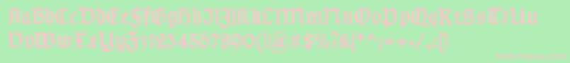 フォントTypographergotischDBold – 緑の背景にピンクのフォント