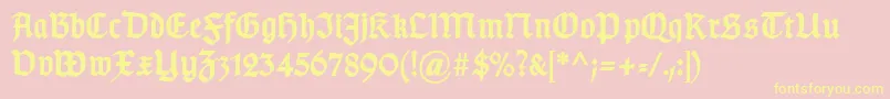 TypographergotischDBold Font – Yellow Fonts on Pink Background