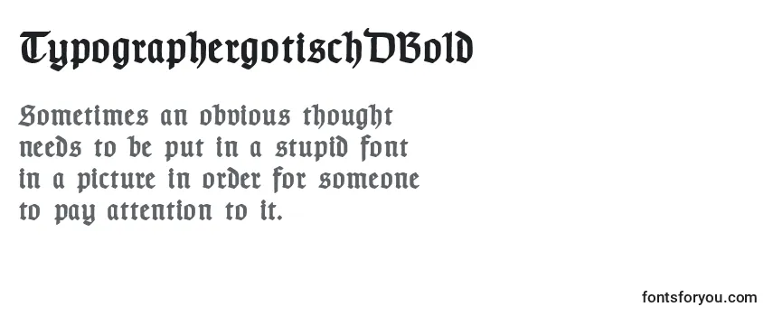 Schriftart TypographergotischDBold