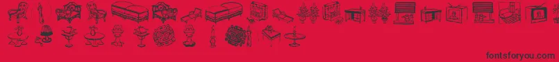 Theikeauniform Font – Black Fonts on Red Background