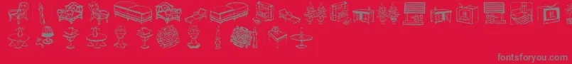 Theikeauniform Font – Gray Fonts on Red Background