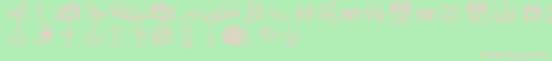 Theikeauniform Font – Pink Fonts on Green Background
