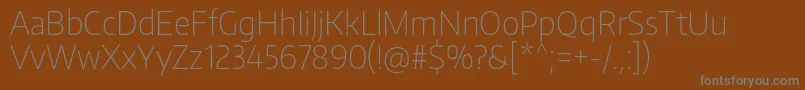 Шрифт EncodesansnarrowThin – серые шрифты на коричневом фоне