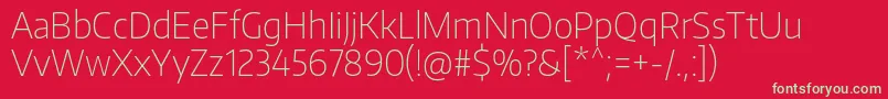 EncodesansnarrowThin Font – Green Fonts on Red Background