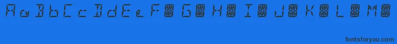 フォントHp41CharacterSet – 黒い文字の青い背景