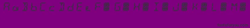 Hp41CharacterSet-fontti – mustat fontit violetilla taustalla