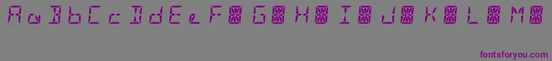 Hp41CharacterSet Font – Purple Fonts on Gray Background