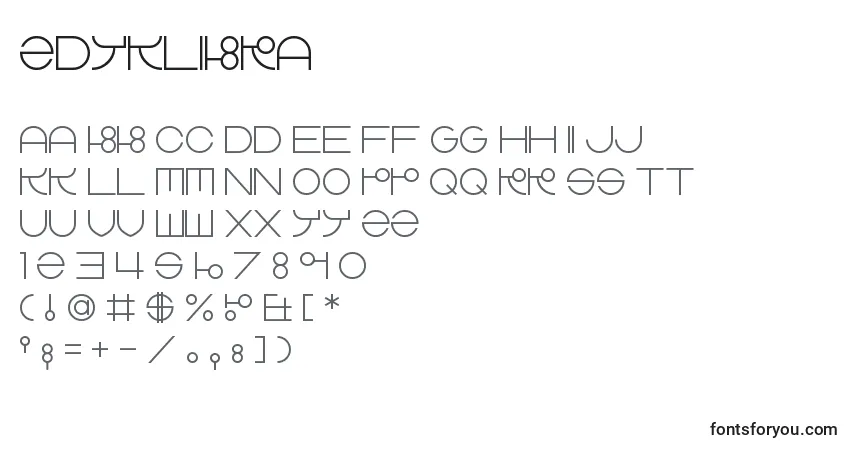 Czcionka ZdykLibra – alfabet, cyfry, specjalne znaki