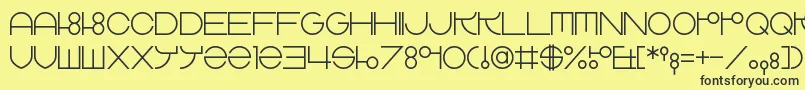 ZdykLibra Font – Black Fonts on Yellow Background