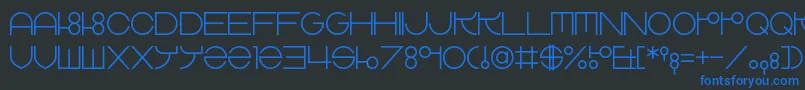 ZdykLibra Font – Blue Fonts on Black Background