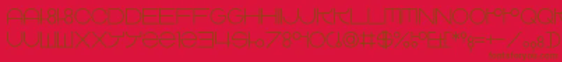 ZdykLibra-Schriftart – Braune Schriften auf rotem Hintergrund