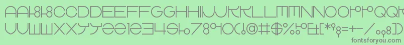 フォントZdykLibra – 緑の背景に灰色の文字