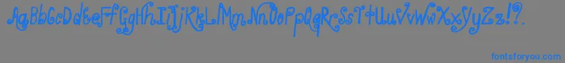 WhirlyGig Font – Blue Fonts on Gray Background