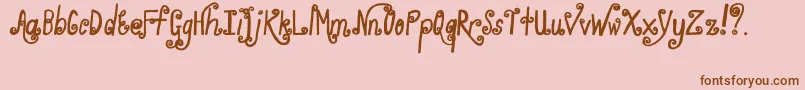 WhirlyGig Font – Brown Fonts on Pink Background