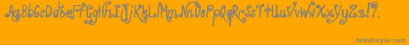 WhirlyGig Font – Gray Fonts on Orange Background