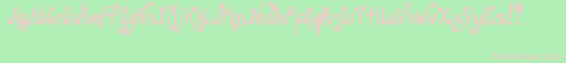 WhirlyGig Font – Pink Fonts on Green Background