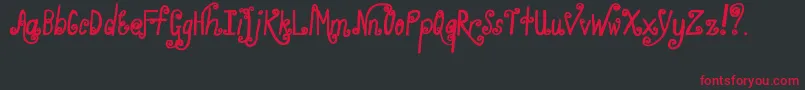 WhirlyGig Font – Red Fonts on Black Background