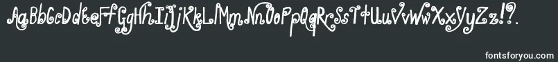 WhirlyGig Font – White Fonts on Black Background