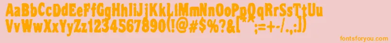 VtcNightofthedrippydeadRegular Font – Orange Fonts on Pink Background