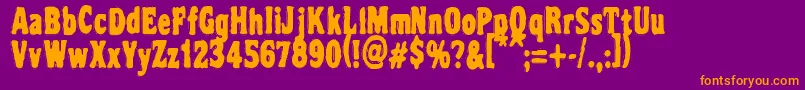 VtcNightofthedrippydeadRegular Font – Orange Fonts on Purple Background