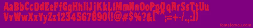 VtcNightofthedrippydeadRegular Font – Red Fonts on Purple Background