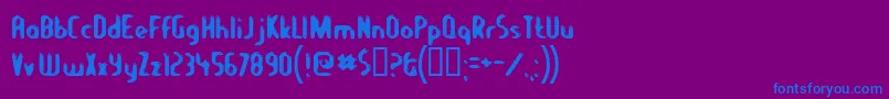 Letseat Font – Blue Fonts on Purple Background