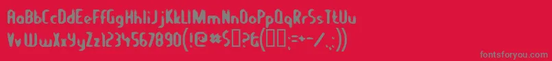 フォントLetseat – 赤い背景に灰色の文字