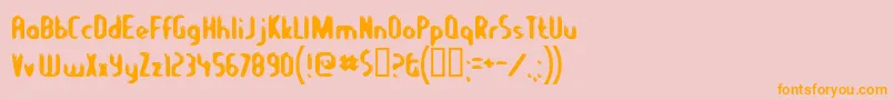 Letseat Font – Orange Fonts on Pink Background