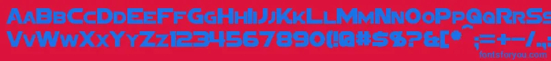 SigmaFiveSans Font – Blue Fonts on Red Background