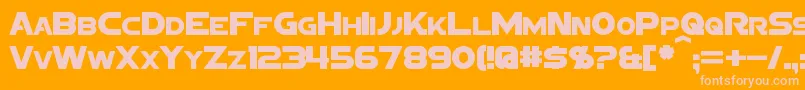 SigmaFiveSans Font – Pink Fonts on Orange Background