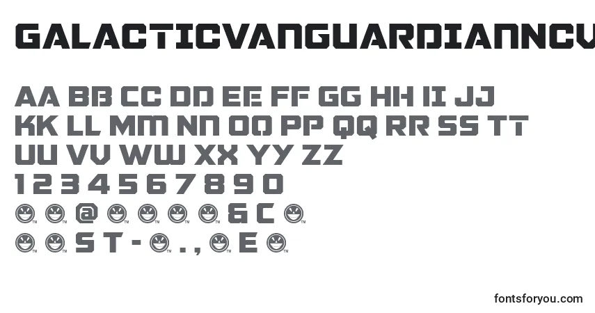 Шрифт GalacticVanguardianNcv (73957) – алфавит, цифры, специальные символы