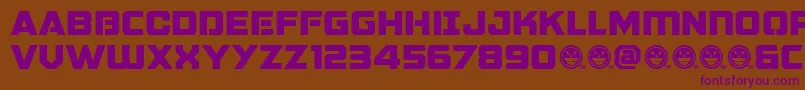 GalacticVanguardianNcv Font – Purple Fonts on Brown Background