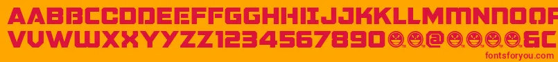 GalacticVanguardianNcv Font – Red Fonts on Orange Background