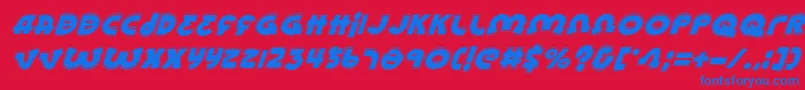 Шрифт LionelAcademyitalic – синие шрифты на красном фоне